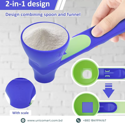 2-in-1 Adjustable Measuring Spoon with Sliding Scale (2 pcs)