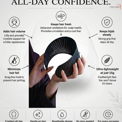 Anti Slip Hijab Grip  (Original Nylon + Soft Velvet Coating)